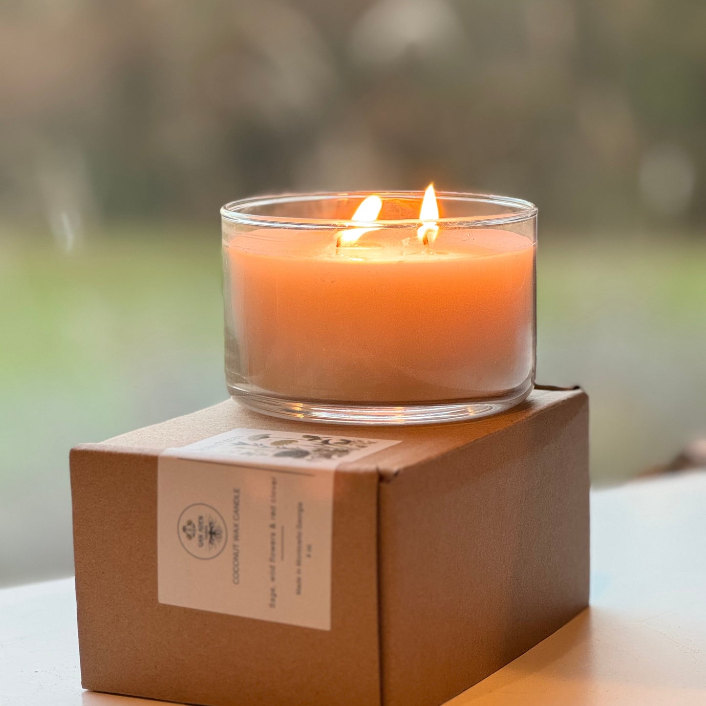 Joy 3 wick, fresh plumeria flowers