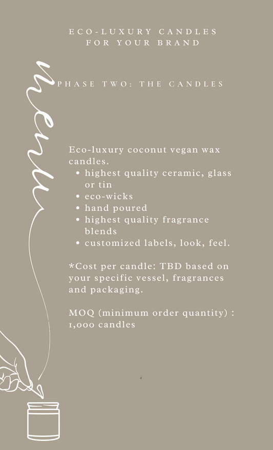 Custom candle + fragrance creation